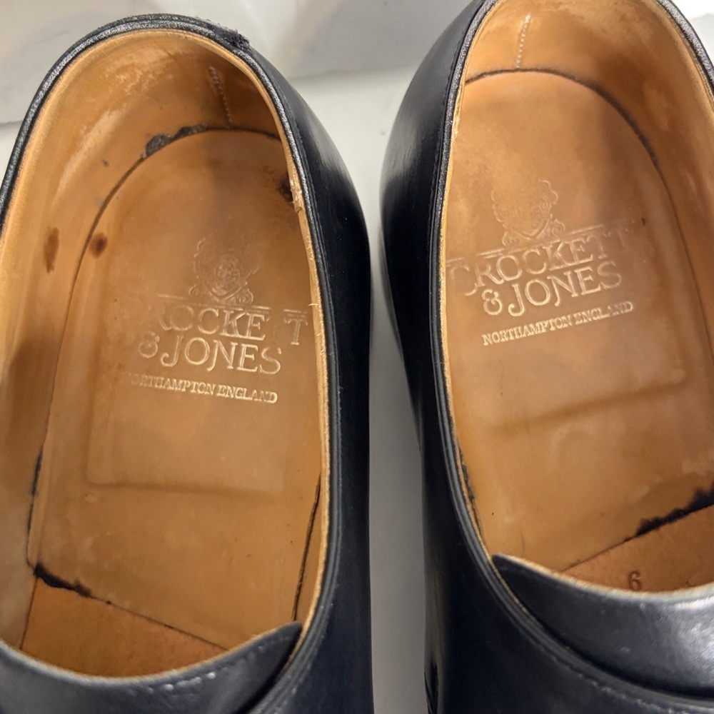 Crockett & Jones Mens Shoes UK 9 G US 10 Black Monk Strap Monkton Made in UK - Picture 12 of 15